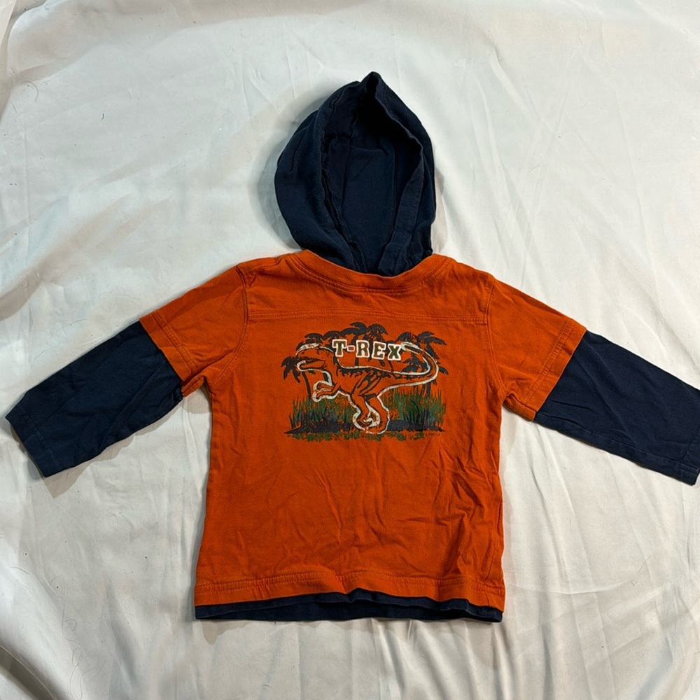 Faded Glory Cotton Layered Hoodie, 24 months